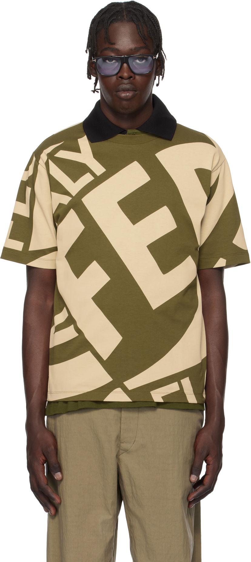 T-shirt FERRAGAMO Ferragamo Graphic Print T-Shirt Grön | 781245