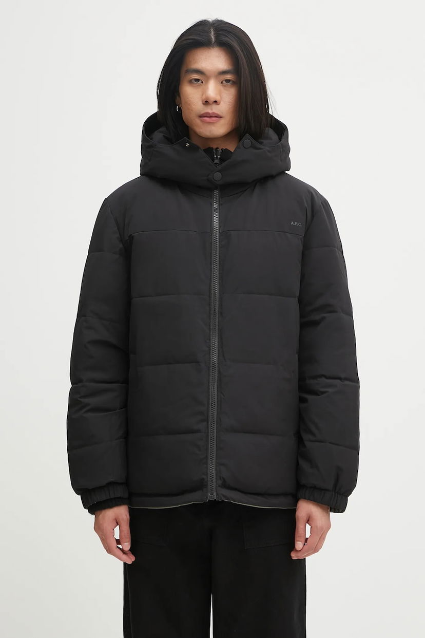 Pufferjacka A.P.C. A.P.C. Doudoune Sam Hooded Puffer Jacket Svart | PSALJ.H30208