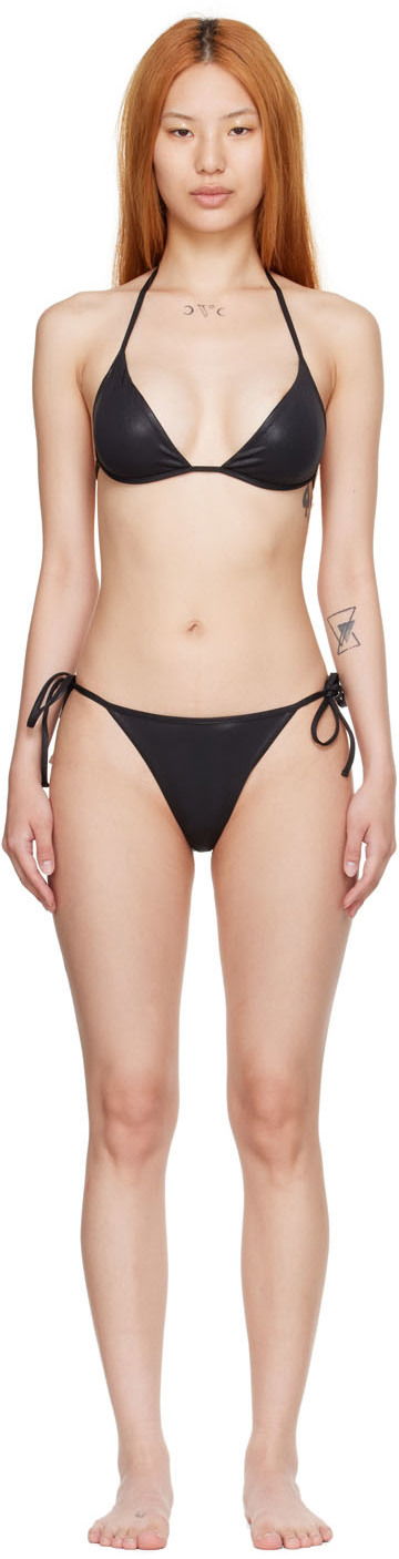 Badkläder The Attico The Attico Triangle Bikini Svart | 223WBB53 E052, 0
