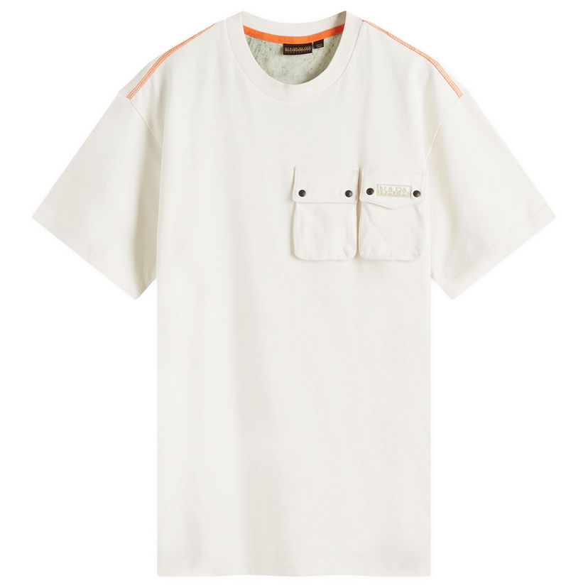 T-shirt Napapijri Napapijri Multi Pocket T-Shirt, Size Large Vit | NP0A4IELN1A1