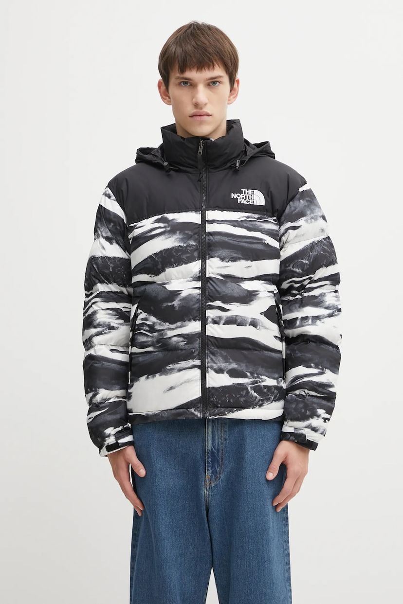 Pufferjacka The North Face 1996 Retro Nuptse Winter Hooded Down Jacket with Monochrome Pattern Flerfärgad | NF0A8D16DJI1