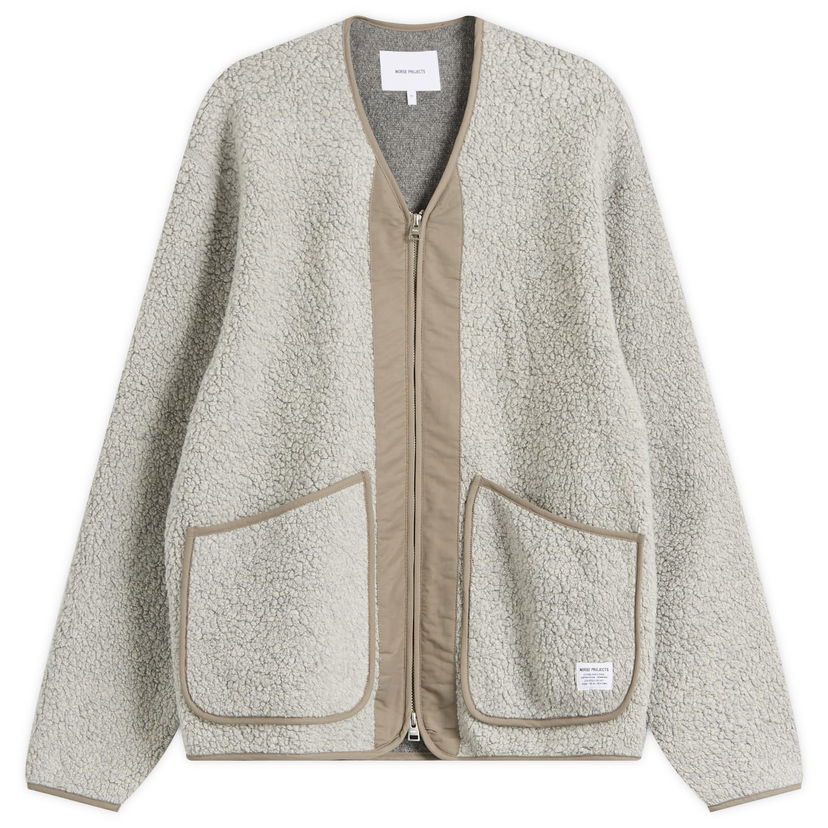 Jacka NORSE PROJECTS Otto Sherpa Wool Fleece Jacket Grå | N55-0647-1500