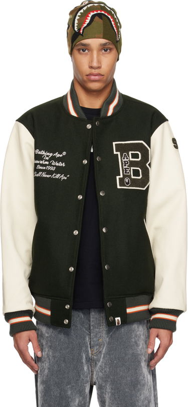 Bomberjacka BAPE A Bathing Ape Varsity Bomber Jacket Grön | 001HJK801001M, 0
