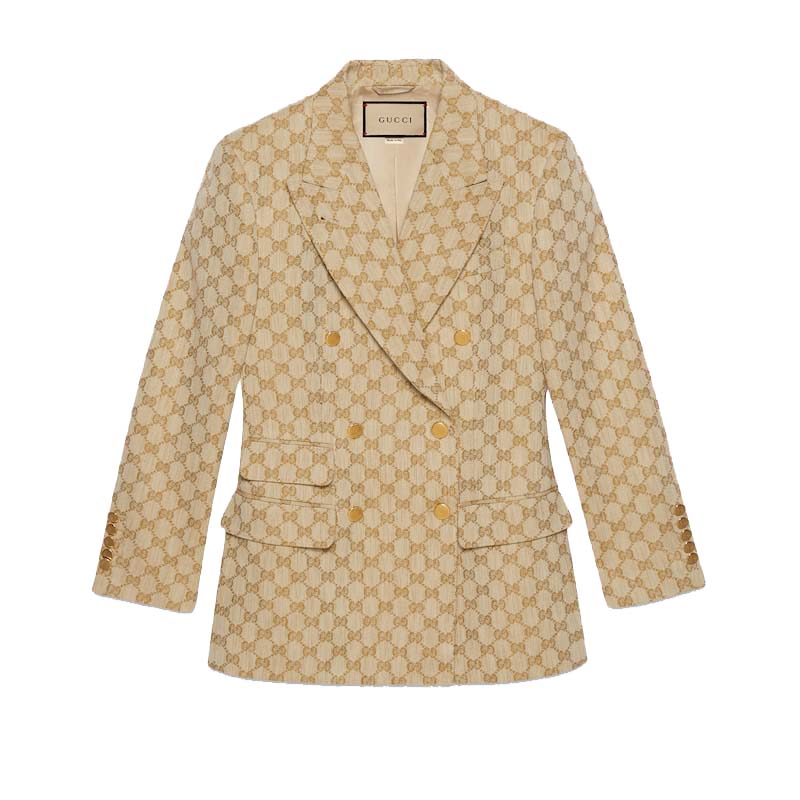 Jacka Gucci GG Linen Cotton Jacquard Jacket Beige | 756559 ZAMC5 2254, 0