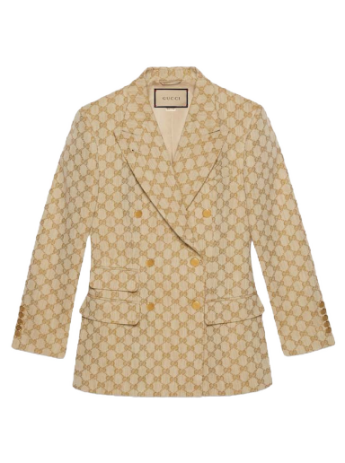 Jacka Gucci GG Linen Cotton Jacquard Jacket Beige | 756559 ZAMC5 2254