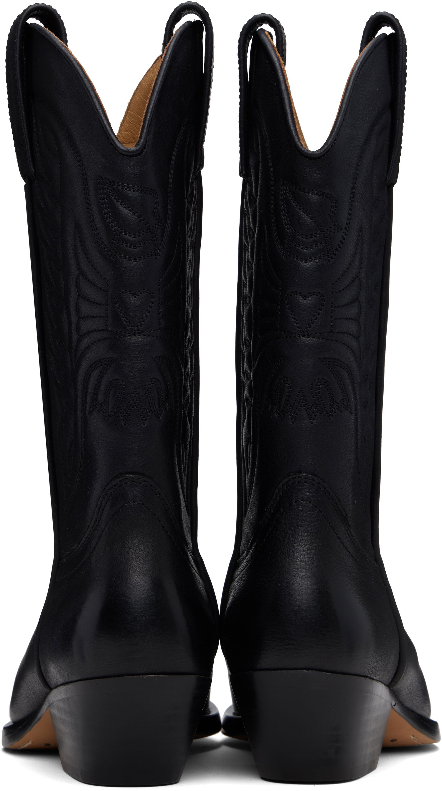 Kläder Maison Margiela MM6 Maison Margiela Embroidered Cowboy Boots Svart | SH3WW0003 P8298, 1