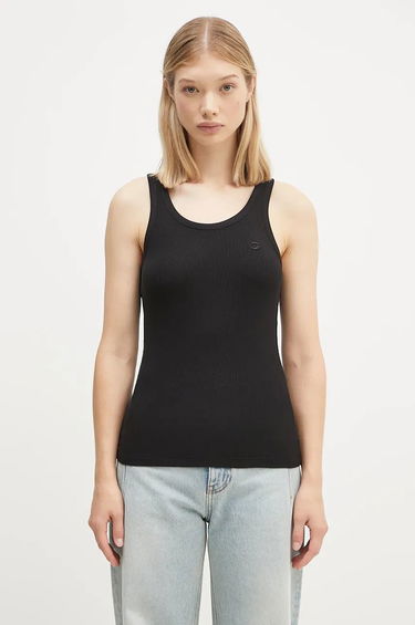 Linne Coperni Rib Logo Tank Top Svart | COPJS12F5006, 0
