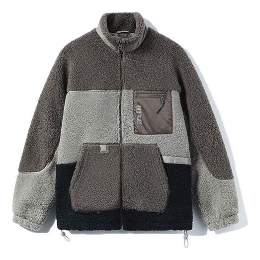 Jacka Li-Ning BadFive Logo Color Block Polar Fleece Jacket Grå | AFDR703-5