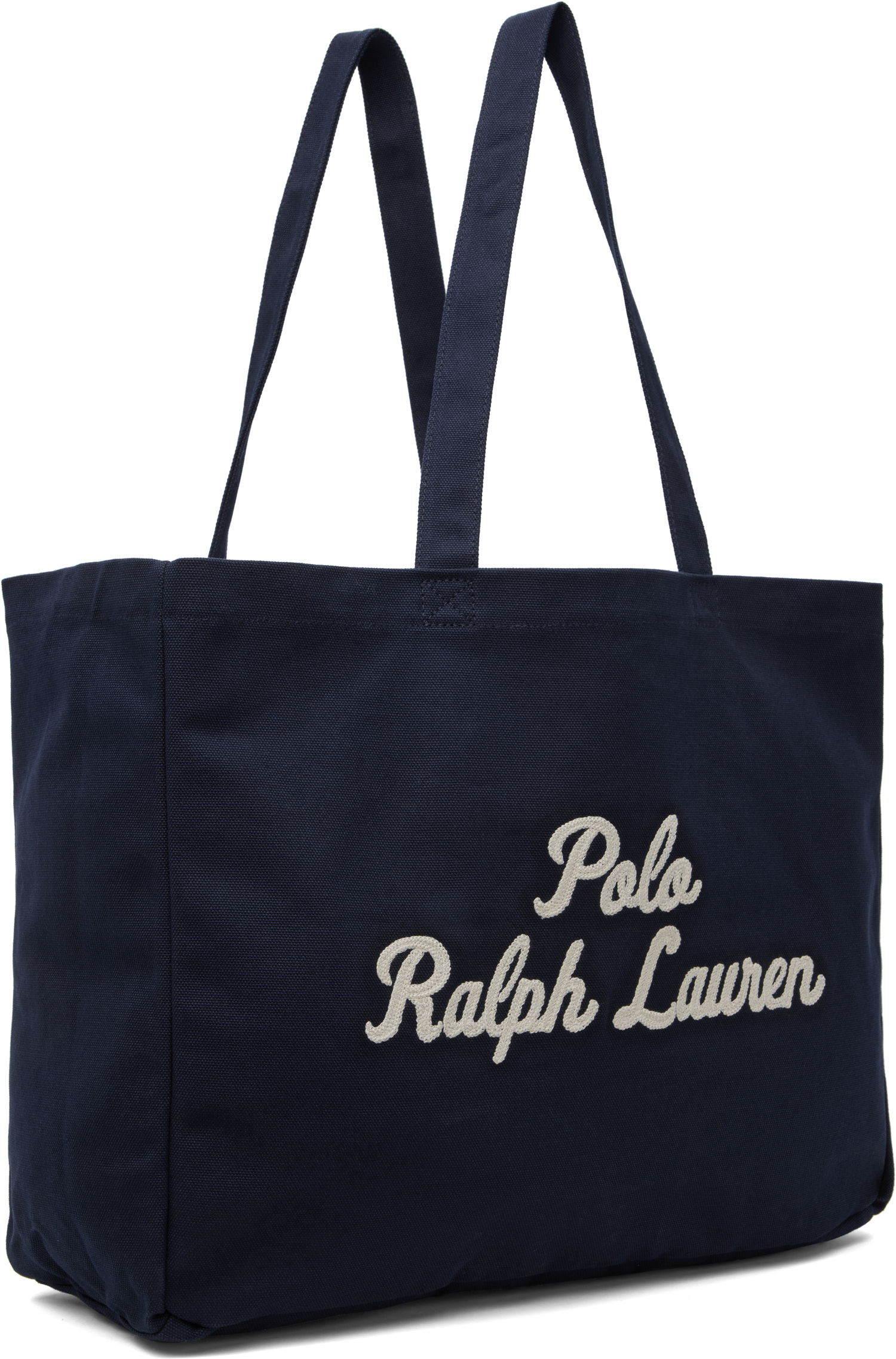 Tygpåse Polo by Ralph Lauren Ralph Lauren Embroidered Canvas Tote Bag Mörkblå | 405945884001, 1