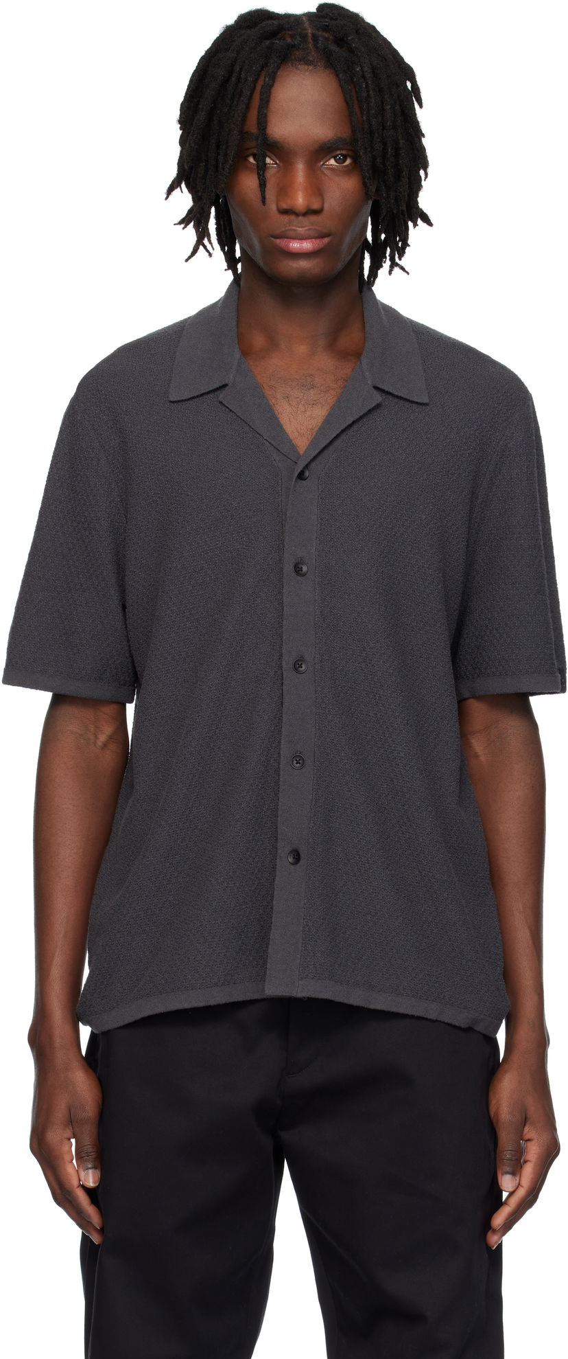 Skjorta rag & bone Rag & Bone Avery Zig-Zag Polo Grå | MBS25S036YF36