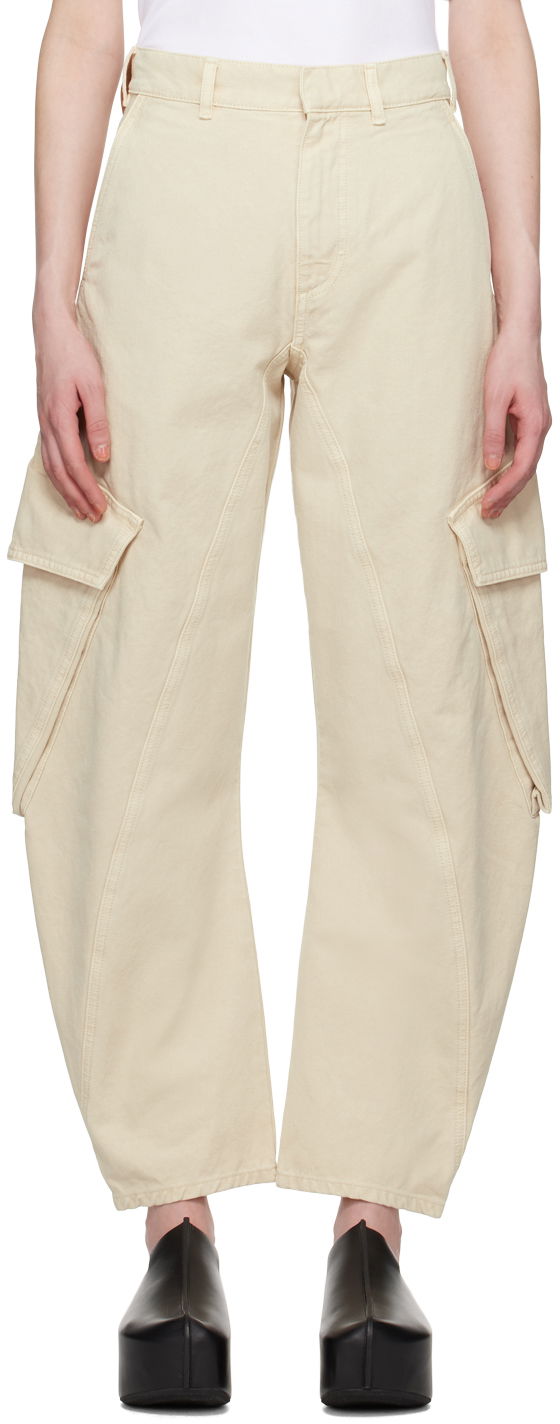 Byxor JW Anderson Beige Twisted Trousers Beige | TR0346-PG1476, 0