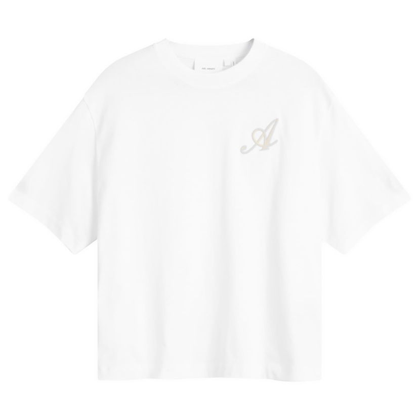 T-shirt AXEL ARIGATO Grail Embroidered T-Shirt Vit | A2843001-WHT
