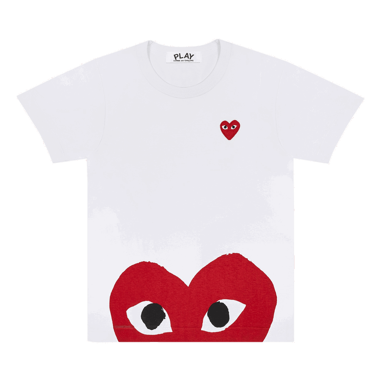 T-shirt Comme des Garçons PLAY T-Shirt Big Half Heart Vit | az t033 051 1, 0
