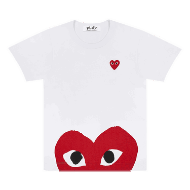 T-shirt Comme des Garçons PLAY T-Shirt Big Half Heart Vit | az t033 051 1, 0