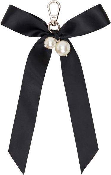 Nyckelringar Simone Rocha Simone Rocha Bow & Pearl Bag Charm Keychain Svart | KEYCHAIN3 0904, 1