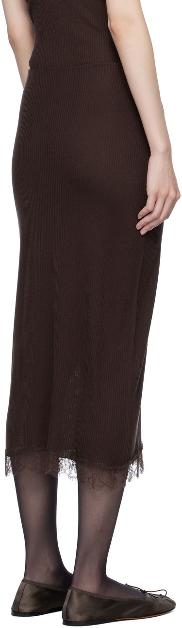 Kjol The Row The Row Indira Midi Skirt Brun | 8438-Y136, 2