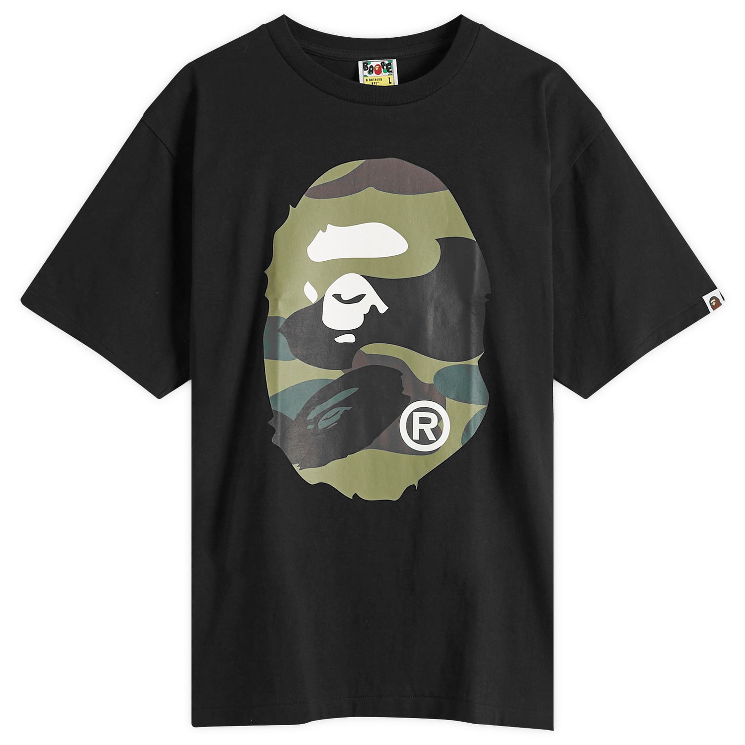 T-shirt BAPE Giant 1St Camo Big Ape Head T-Shirt, Size Large Svart | 001TEL301015M-BGN, 1