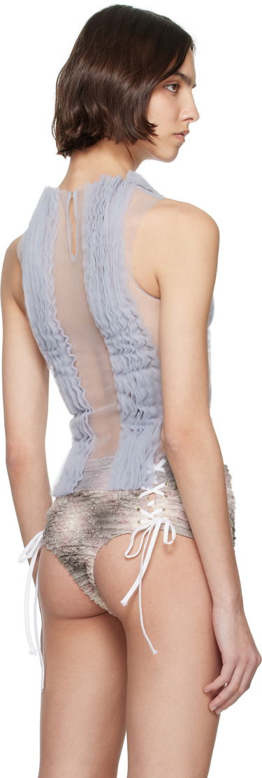 Linne Collina Strada Collina Strada Dandelion Sheer Ruffle Tank Top Grå | XX3073, 2