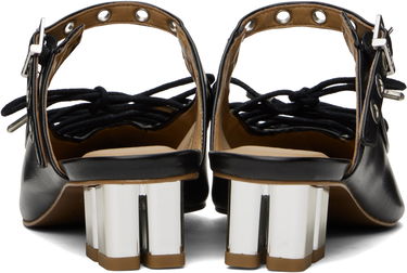 Sneakers och skor GANNI GANNI Oleatex Lace-Up Mules Svart | S2925, 1