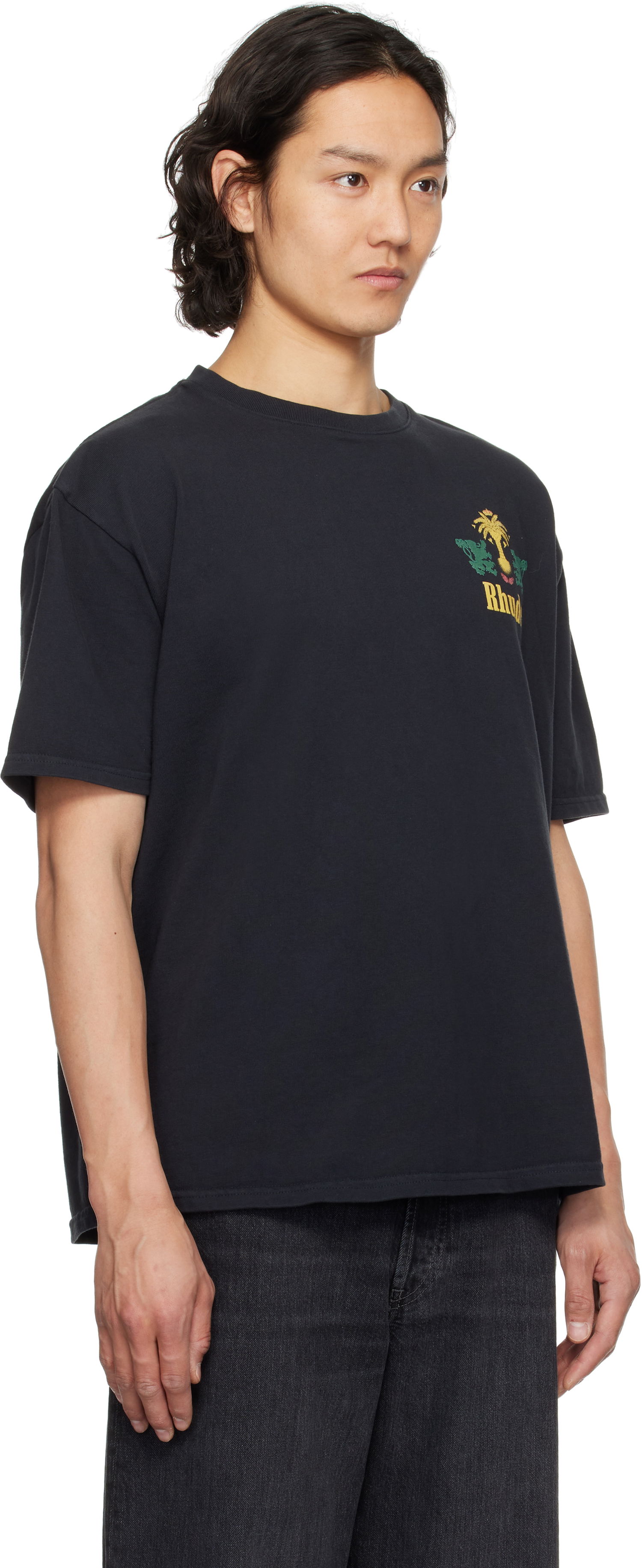 T-shirt Rhude Rhude Tobacco Graphic T-Shirt Svart | RHSS25TT09012, 1