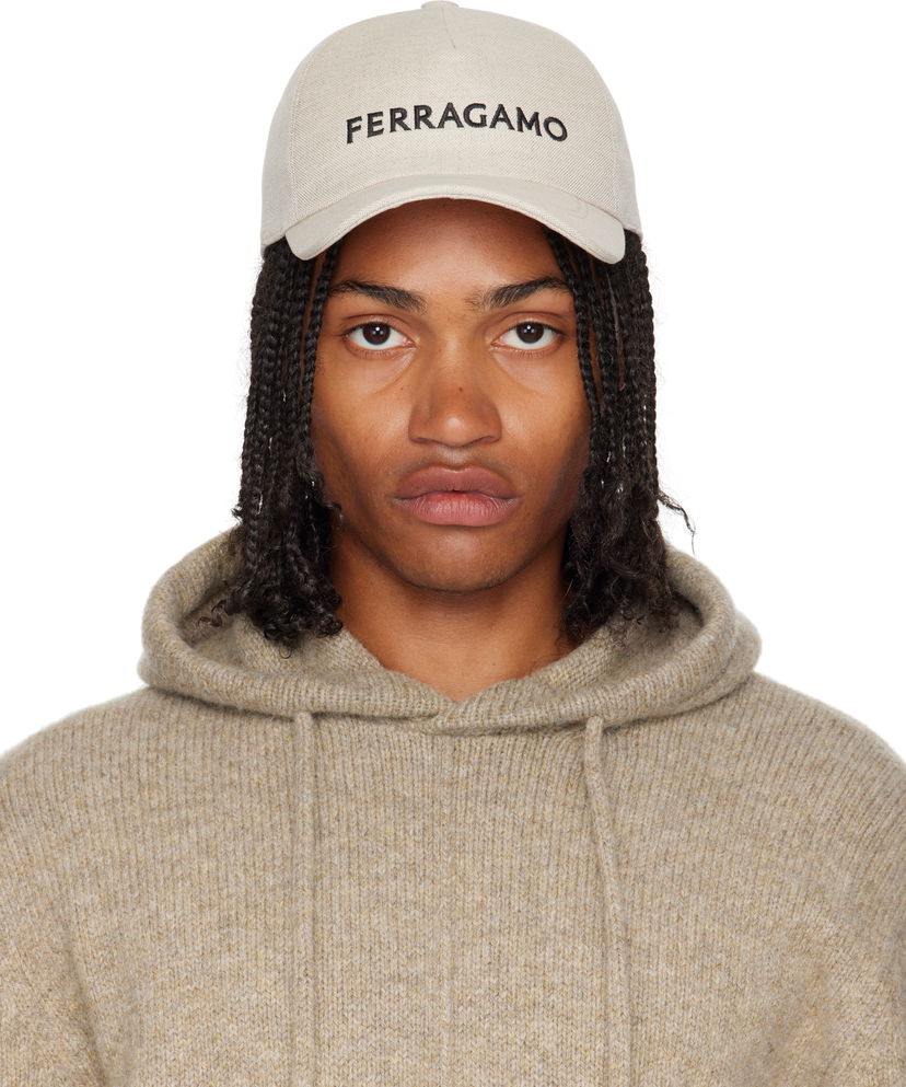 Keps FERRAGAMO Ferragamo Core Signature Cap Beige | 783392