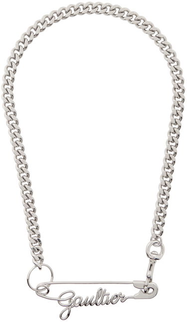 Halsband Jean Paul Gaultier Gaultier Safety Pin Chain Necklace Metallisk | 21/04-U-CO002-X006-91, 0