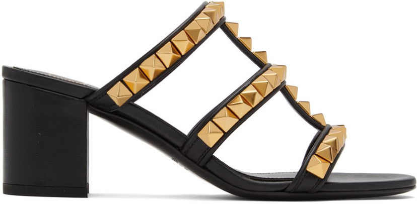 Sneakers och skor Valentino Valentino Garavani Rockstud Heeled Sandals Svart | XW0S0EL4HYH