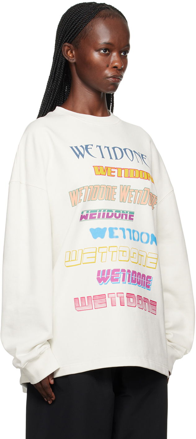 Sweatshirt We11done We11done Printed Sweatshirt Vit | WD-TP5-19-114-U-WH, 1