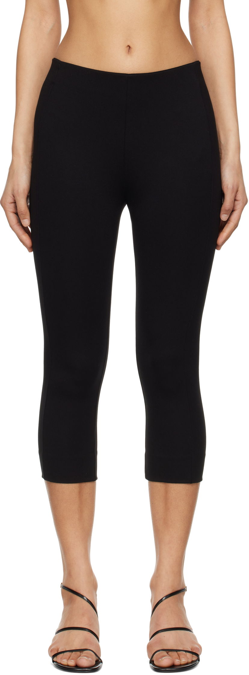 Damasker rag & bone Rag & Bone Simone Ponte Capri Trousers Svart | WAC24PT037LC37