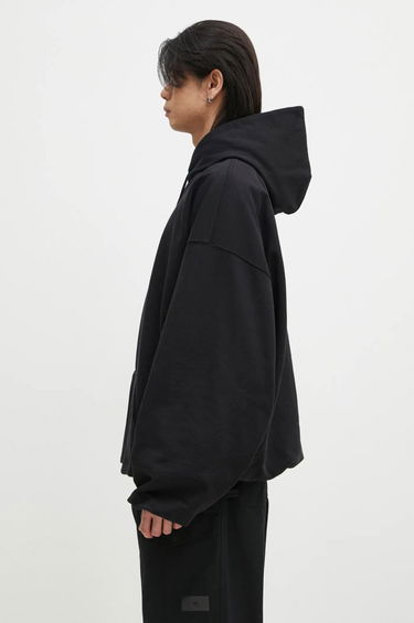 Sweatshirt VETEMENTS Oval Logo Cropped Boxy Hoodie Svart | UA66HD600BR, 1