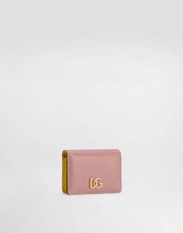 Plånbok Dolce & Gabbana Dolce & Gabbana Calfskin Wallet with DG Logo Rosa | BI1211A9M758B407, 1