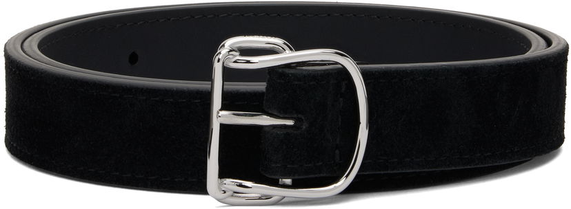 Bälten TOTEME TOTEME Swirl Suede Belt Svart | 253-WAM0047-LE0004