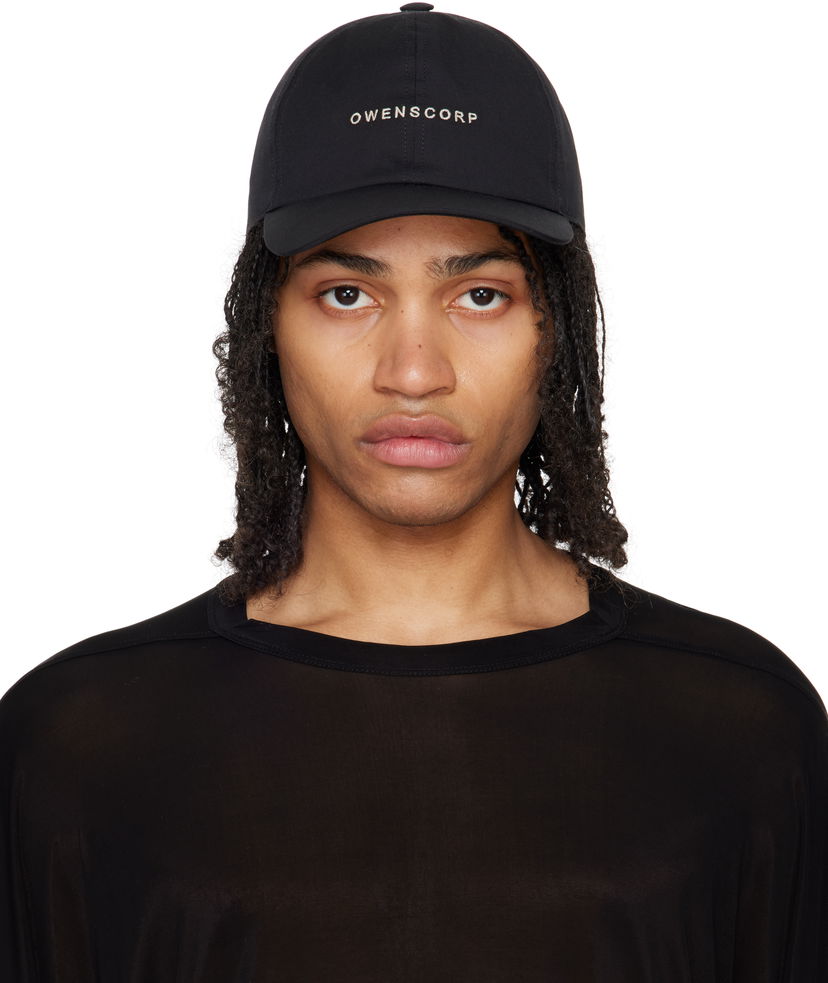 Keps Rick Owens Rick Owens Hollywood Baseball Cap Svart | RA01E0600 TEEM7
