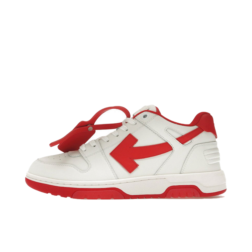 Sneakers och skor Off-White Out Of Office "OOO" Low Tops White Red Röd | OMIA189S22LEA0010125 / OMIA189F22LEA0010125
