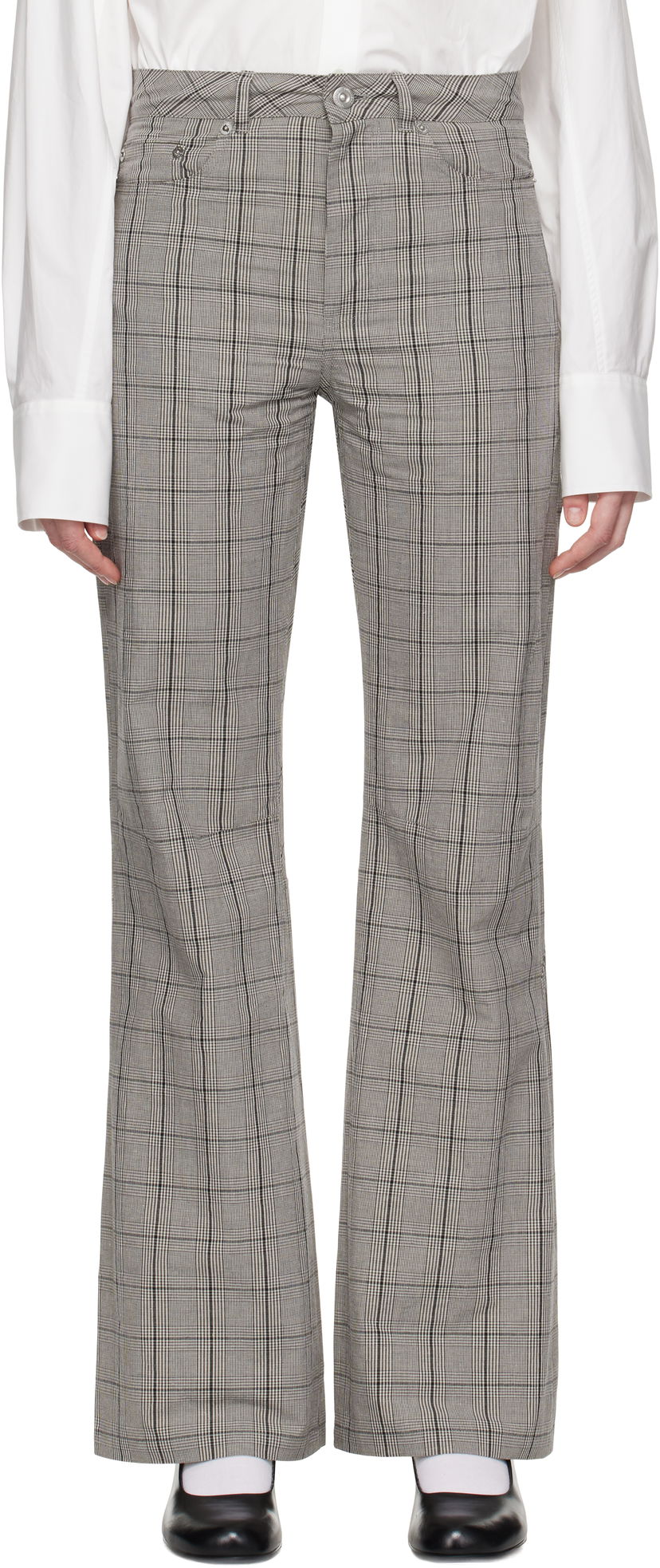 Byxor OUR LEGACY Our Legacy Moto Cut Flare Trousers Grå | W4244MBO