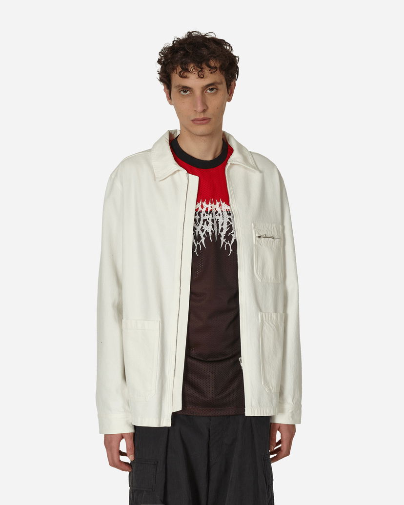 Jacka A.P.C. Connor Zipped Denim Jacket Vit | COFCN-H02911 AAC
