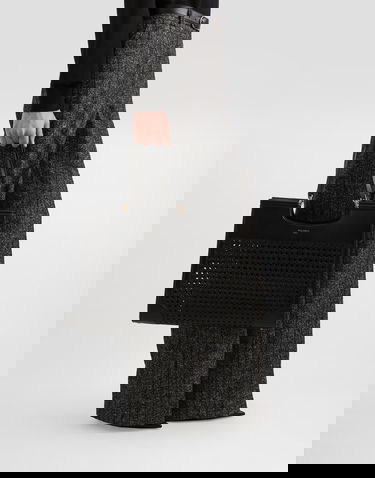 Tygpåse Dolce & Gabbana Dolce & Gabbana Sicily Tote Bag with Straw and Calfskin Weave Svart | BB7727B9S678B956, 1