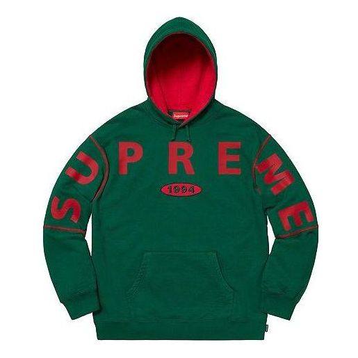 Sweatshirt Supreme Spread Logo Hooded Sweatshirt Grön | SUP-FW19-040