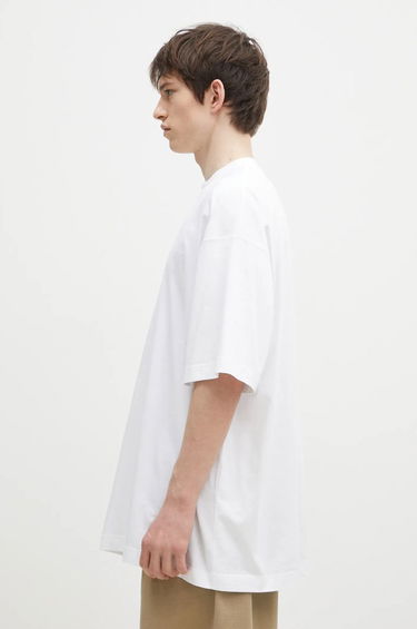 T-shirt VETEMENTS Embroidered Logo Oversized T-Shirt Vit | UA66TR765W, 1