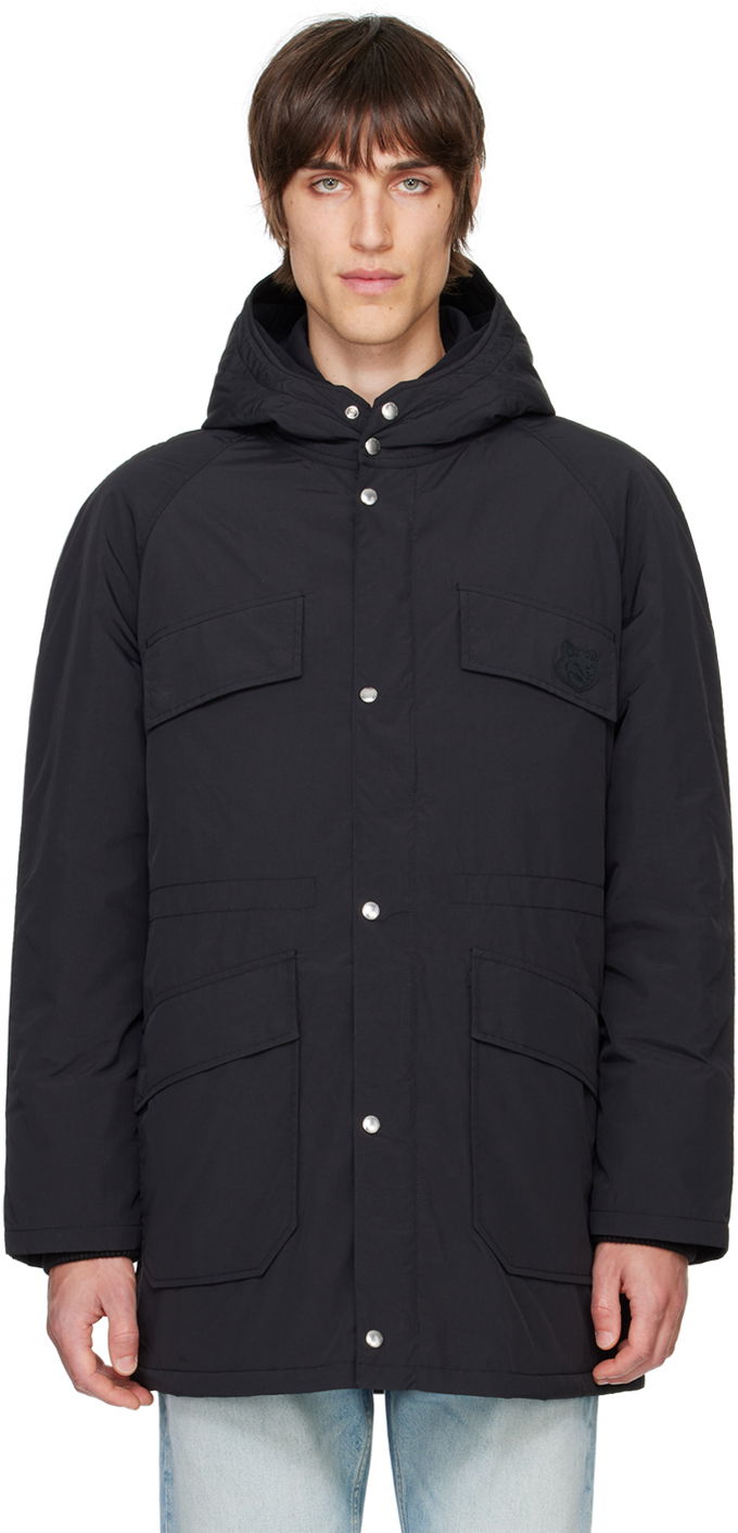 Parkas MAISON KITSUNÉ Hooded Parka Svart | MM02201WQ0070