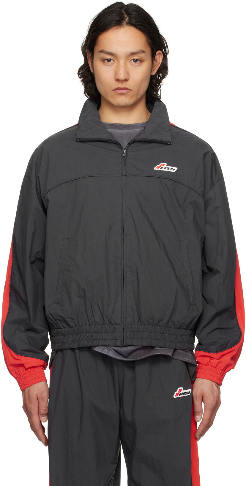 Vindjacka We11done We11done Colorblock Track Jacket Svart | WD-JP1-25-059-U-CH