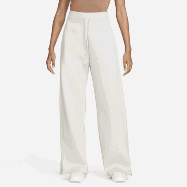 Träningsbyxor Nike Sportswear Phoenix Fleece High-Waisted Wide Leg Tracksuit Bottoms Vit | DQ5615-104, 0
