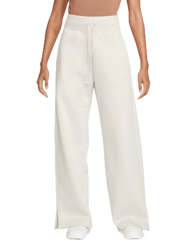 Träningsbyxor Nike Sportswear Phoenix Fleece High-Waisted Wide Leg Tracksuit Bottoms Vit | DQ5615-104
