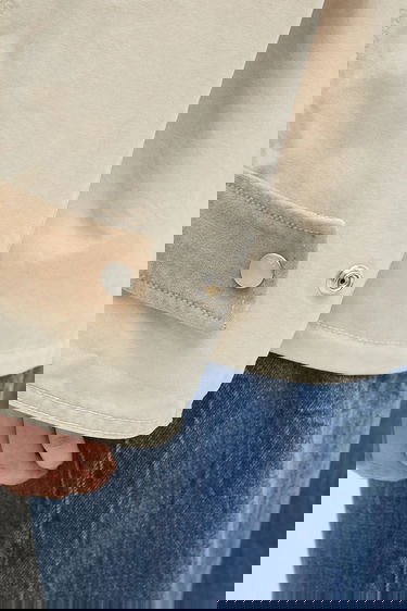 Jacka KENZO Kenzo Workwear Oversize Jacket Beige | FF62VE2729HA, 6