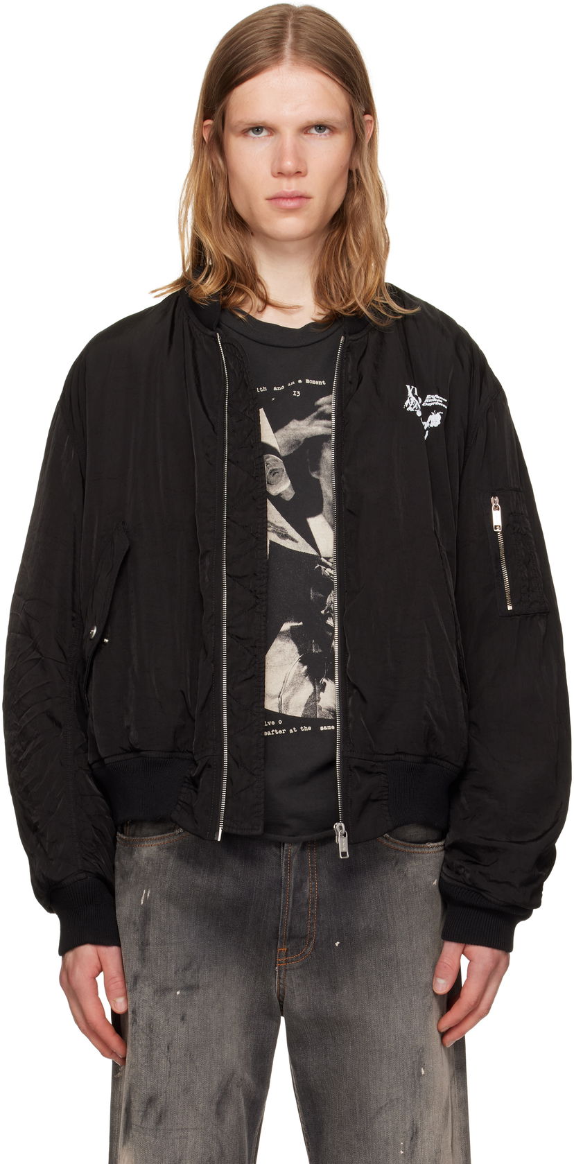 Bomberjacka Enfants Riches Déprimés Enfants Riches Déprimés 'Enfants Video' Bomber Jacket Svart | 030-535