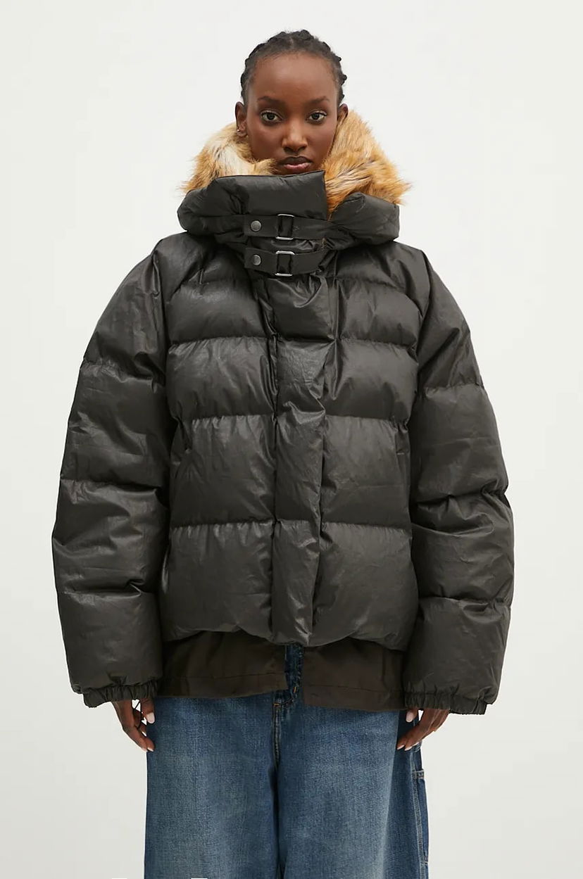 Pufferjacka Ottolinger Ottolinger Deconstructed Double Zip Oversize Puffer Jacket Svart | 2209060205