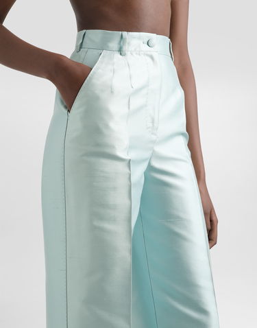Byxor Dolce & Gabbana Dolce & Gabbana Shantung Silk Trousers Turkos | FTDDWTFU1JKB0276, 3
