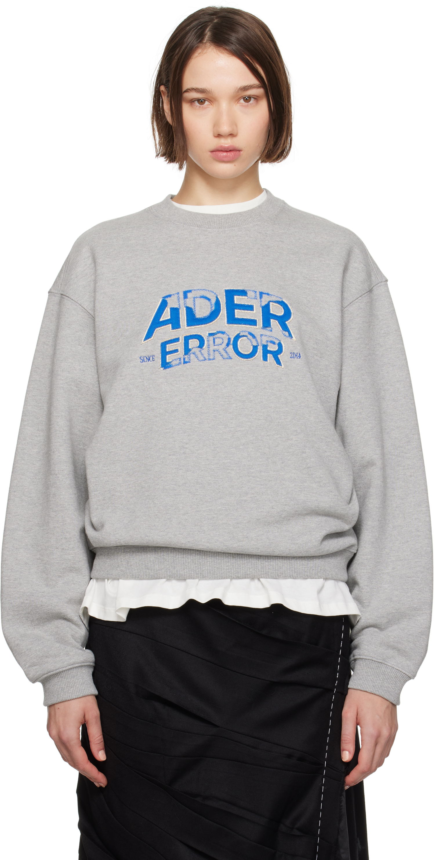 Sweatshirt ADER ERROR Graphic Print Crewneck Sweatshirt Grå | BN25FYSW0101GR, 0