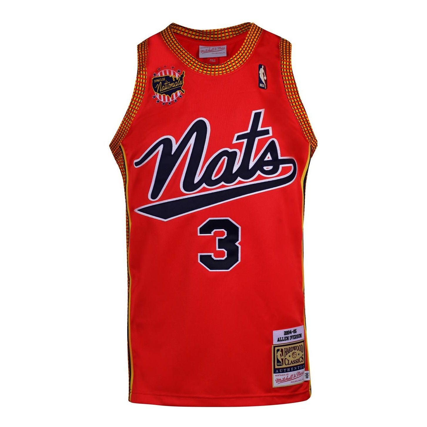 Jersey Mitchell & Ness Syracuse Nationals Allen Iverson Basketball Jersey Röd | AJY44485-P7604AIVLTRD, 0