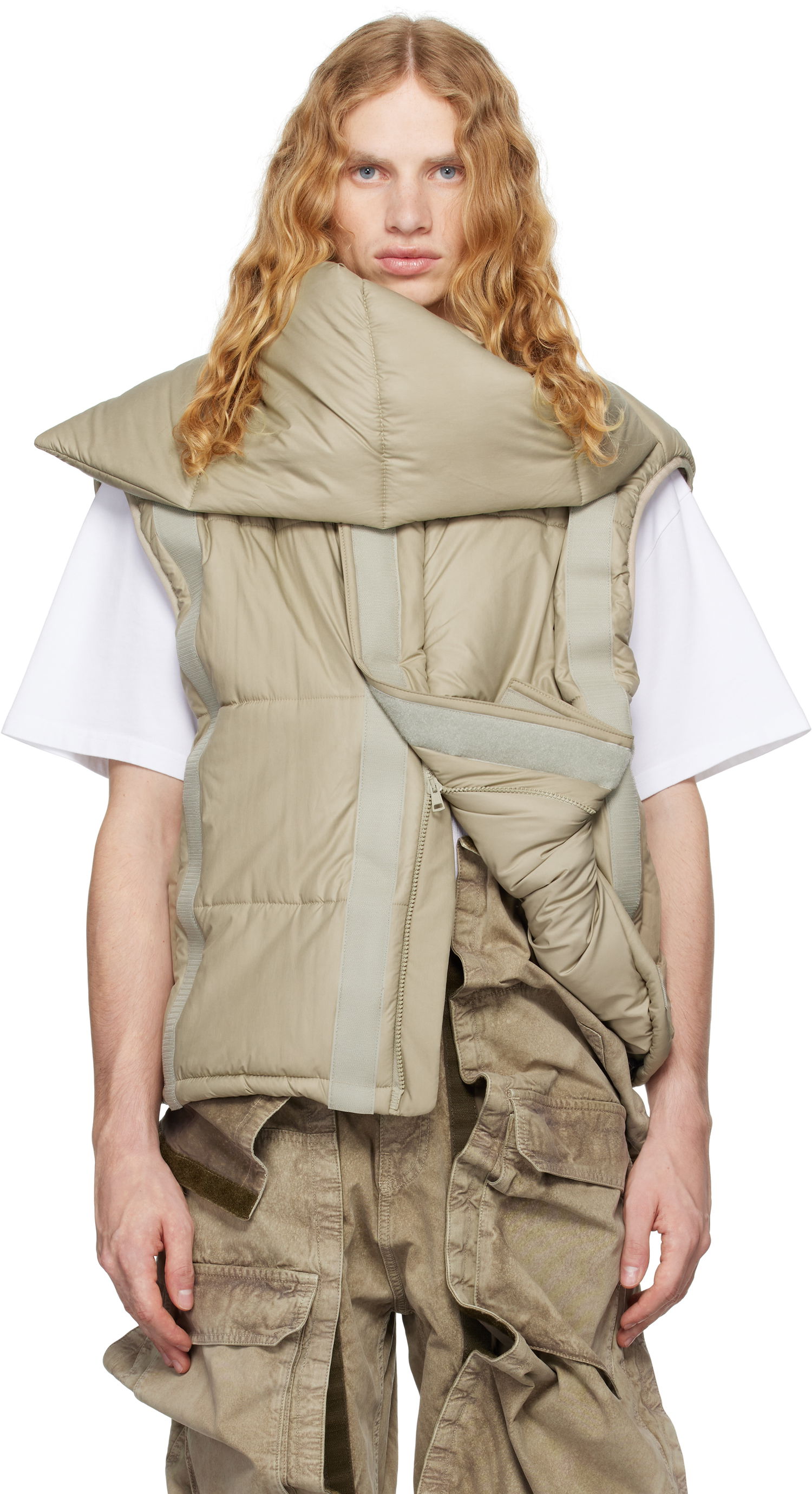 Väst Y/PROJECT Puffer Vest Beige | 203JA008, 0